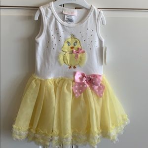NWT Yellow Chick Ruffled Dress